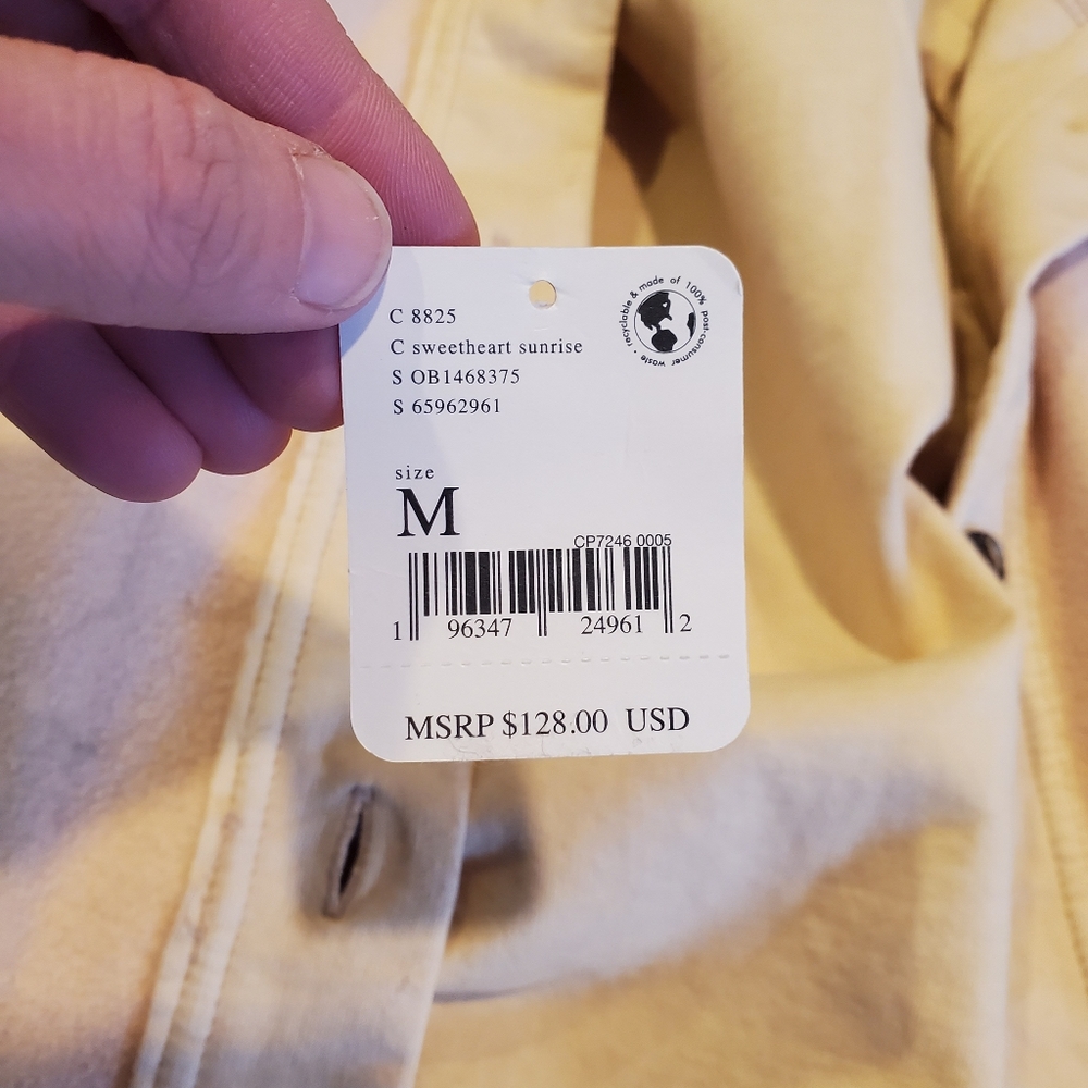 Women's Lightweight Button-Front Shacket - Light Blush - Picture 5 of 5
